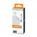 Streetz Kuulokkeet E110 Nappikuulokkeet 3.5mm Valkoinen