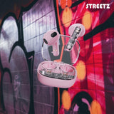Streetz Kuulokkeet T150 Läpinäkyvät Langattomat Nappikuulokkeet Vaaleanpunainen