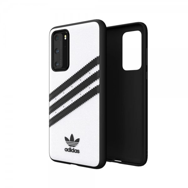 Adidas Huawei P40 Kuori OR 3 Stripes Snap Case Valkoinen Musta