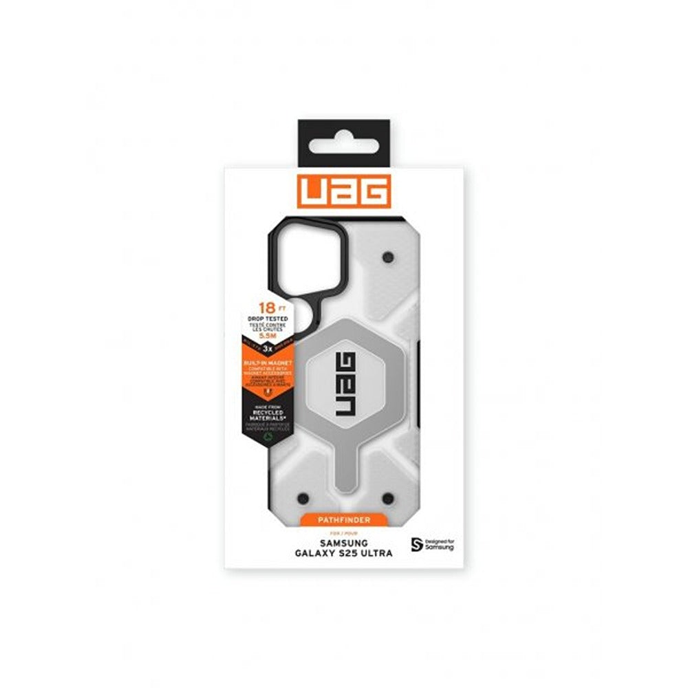 Urban Armor Gear (UAG) Samsung Galaxy S25 Ultra Kuori Pathfinder Clear MagSafe Ice/Silver