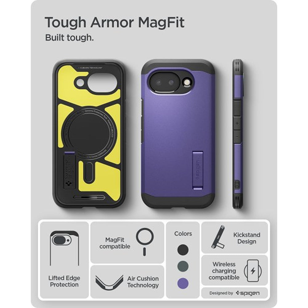 Spigen Google Pixel 10a Kuori Tough Armor MagFit Ash Violet