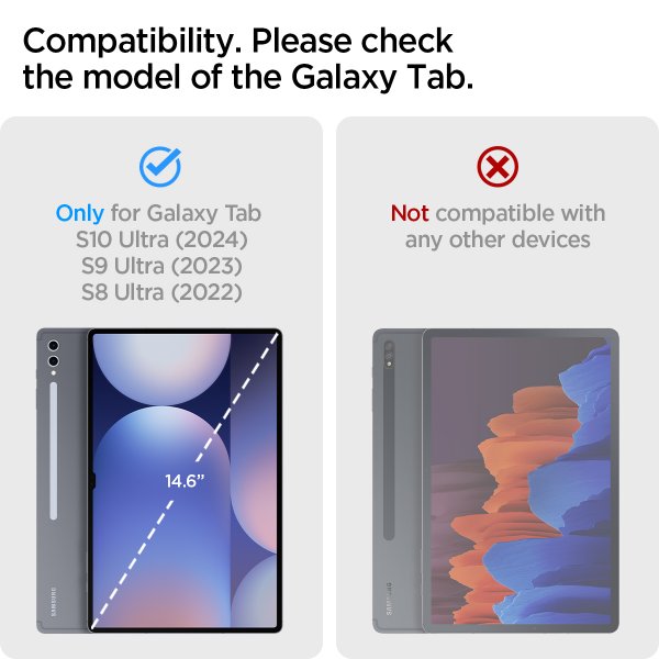 Spigen Samsung Galaxy Tab S8 Ultra/S9 Ultra/S10 Ultra Suojakuori Thin Fit Pro Musta