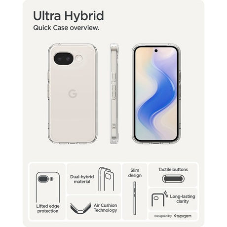 Spigen Google Pixel 10a Kuori Ultra Hybrid Crystal Clear
