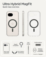 Spigen Google Pixel 10a -suojakuori Ultra Hybrid MagFit Clear Graphite