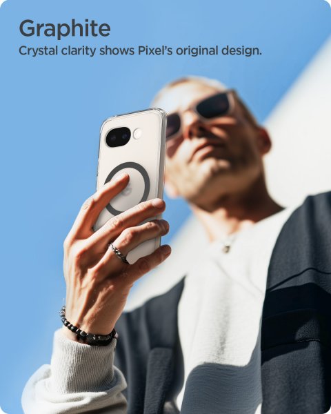 Spigen Google Pixel 10a -suojakuori Ultra Hybrid MagFit Clear Graphite