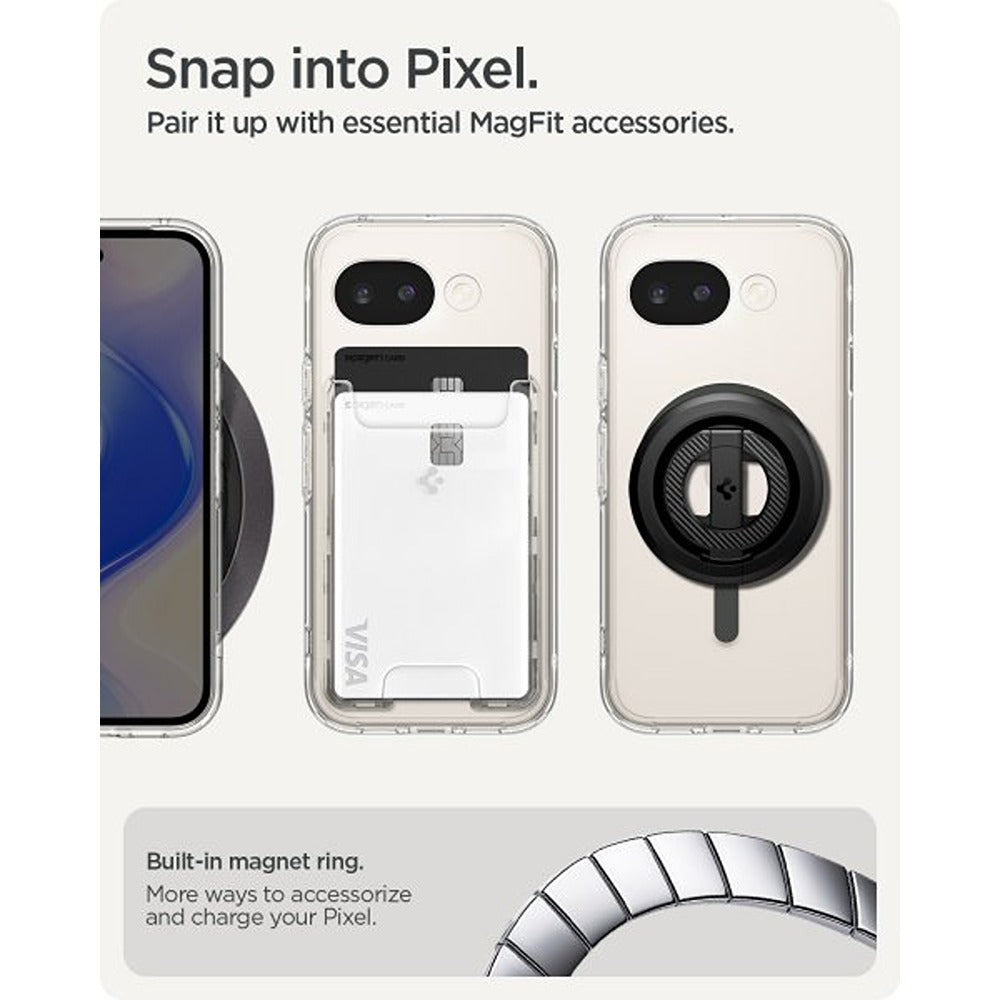 Spigen Google Pixel 10a -suojakuori Ultra Hybrid MagFit Clear Graphite