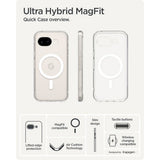 Spigen Google Pixel 10a -suojakuori Ultra Hybrid MagFit Clear White