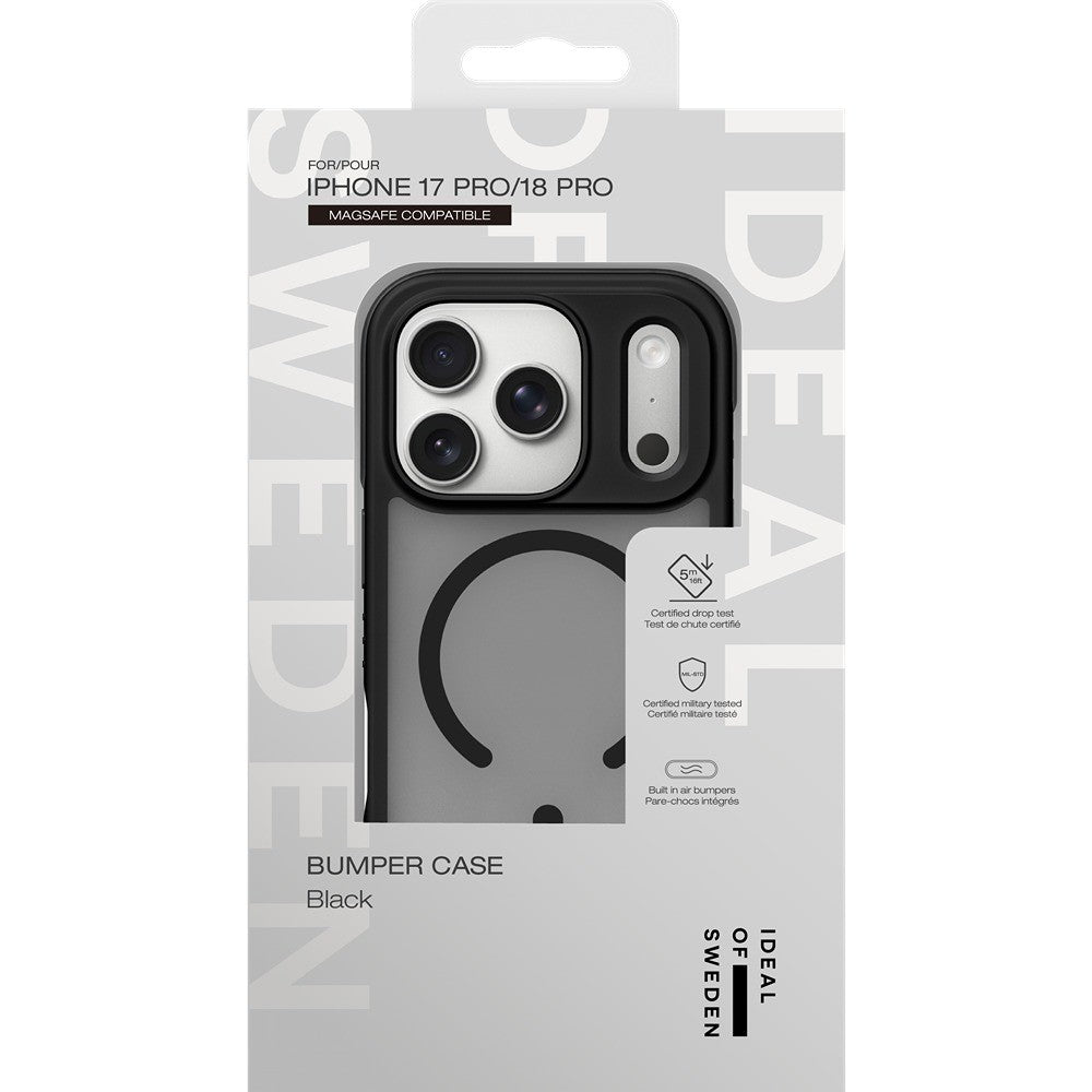 Ideal of Sweden iPhone 17 Pro/iPhone 18 Pro Kuori Bumper Case MagSafe Musta