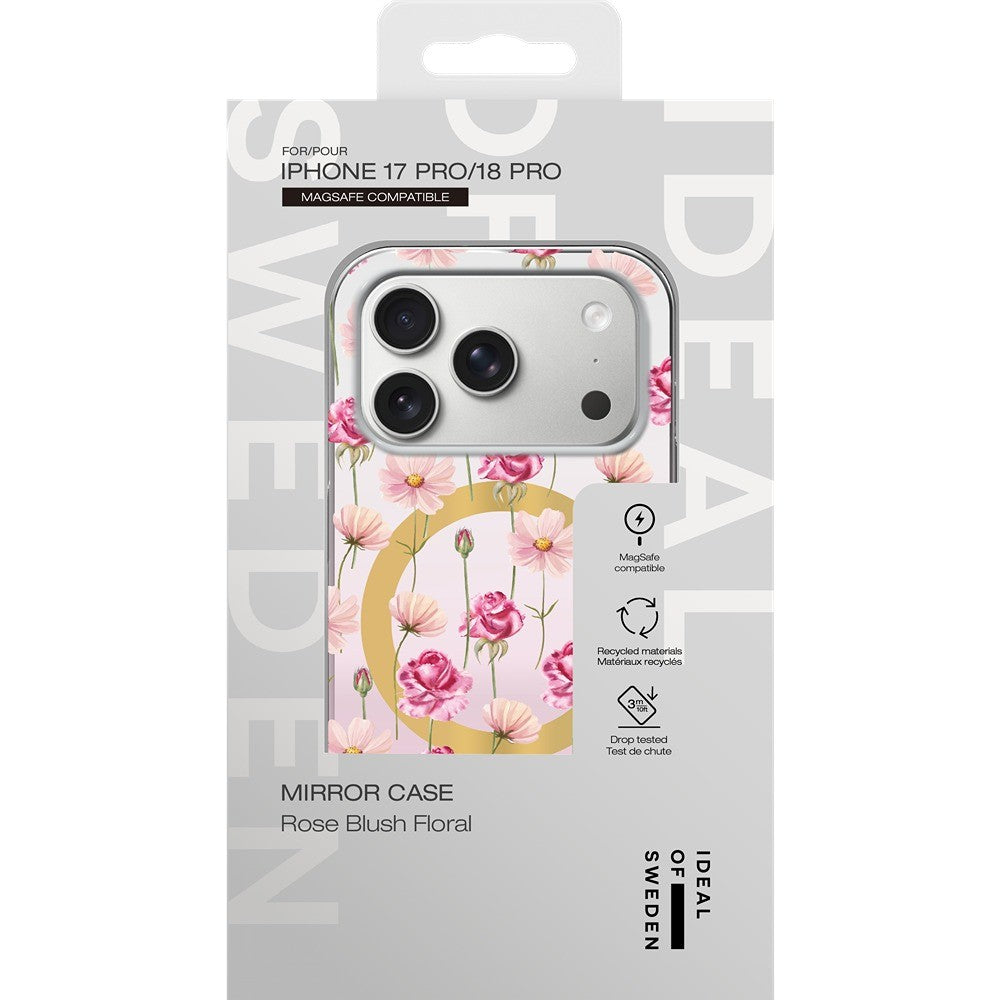 Ideal of Sweden iPhone 17 Pro/iPhone 18 Pro Kuori Mirror Case MagSafe Rose Blush Floral