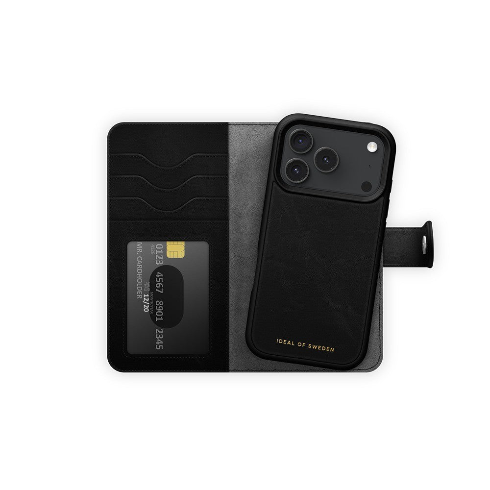 Ideal of Sweden iPhone 17 Pro Max/iPhone 18 Pro Max Kotelo Magnet Wallet+ MagSafe Musta