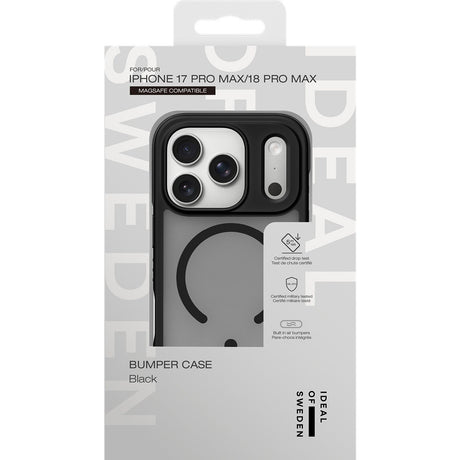 Ideal of Sweden iPhone 17 Pro Max/iPhone 18 Pro Max Kuori Bumper Case MagSafe Musta