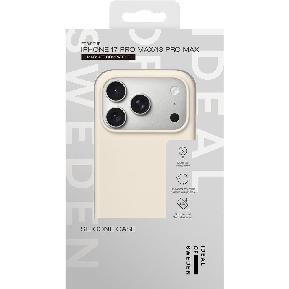 Ideal of Sweden iPhone 17 Pro Max/iPhone 18 Pro Max Kuori silikonikuori MagSafe Cloud Dancer