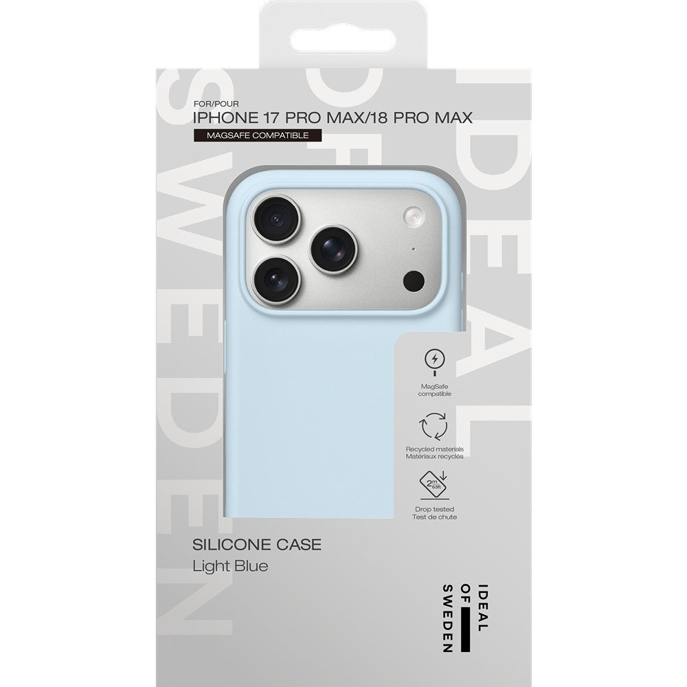 Ideal of Sweden iPhone 17 Pro Max/iPhone 18 Pro Max Kuori Silicone Case MagSafe Light Blue