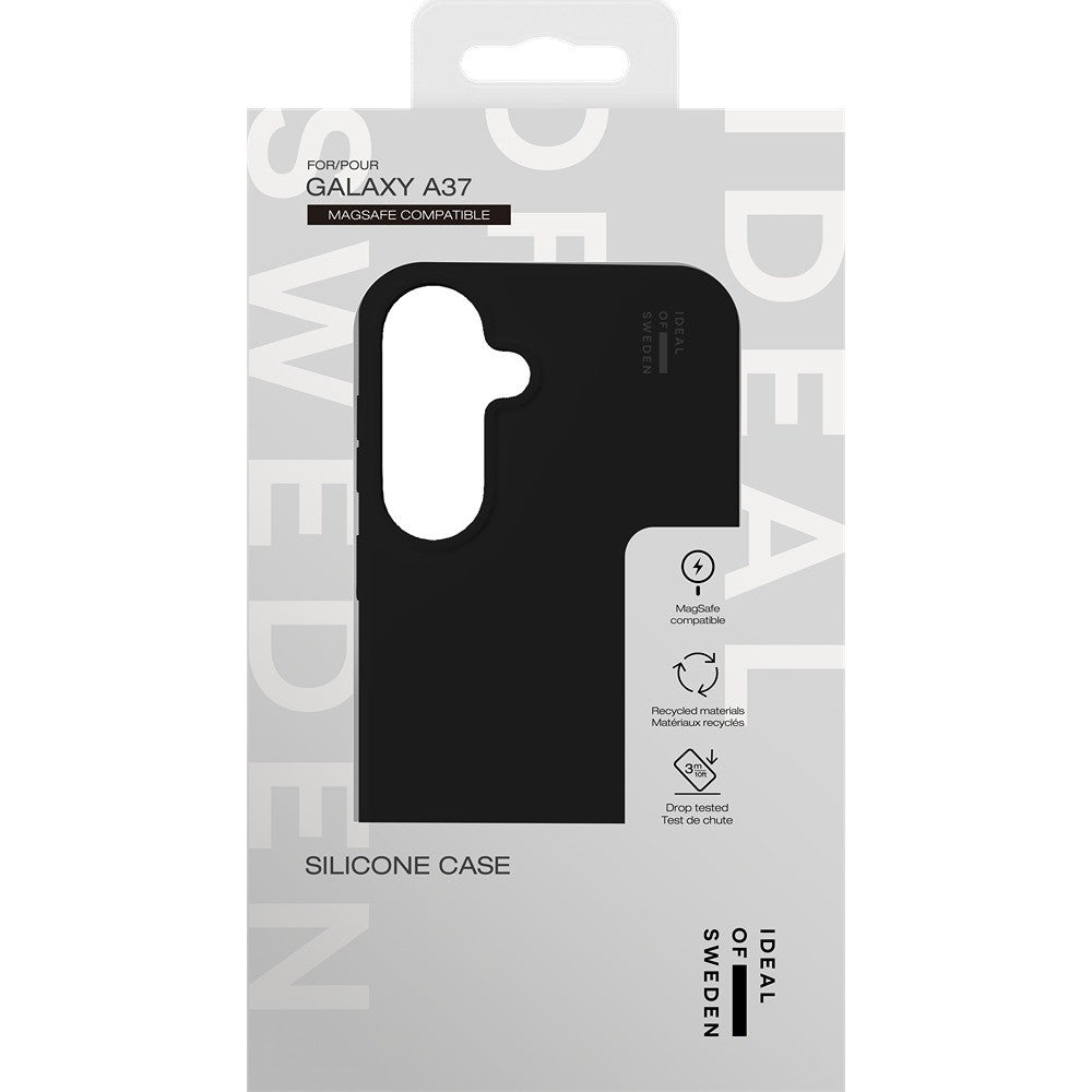 Ideal of Sweden Samsung Galaxy A37 Kuori Silicone Case MagSafe Musta