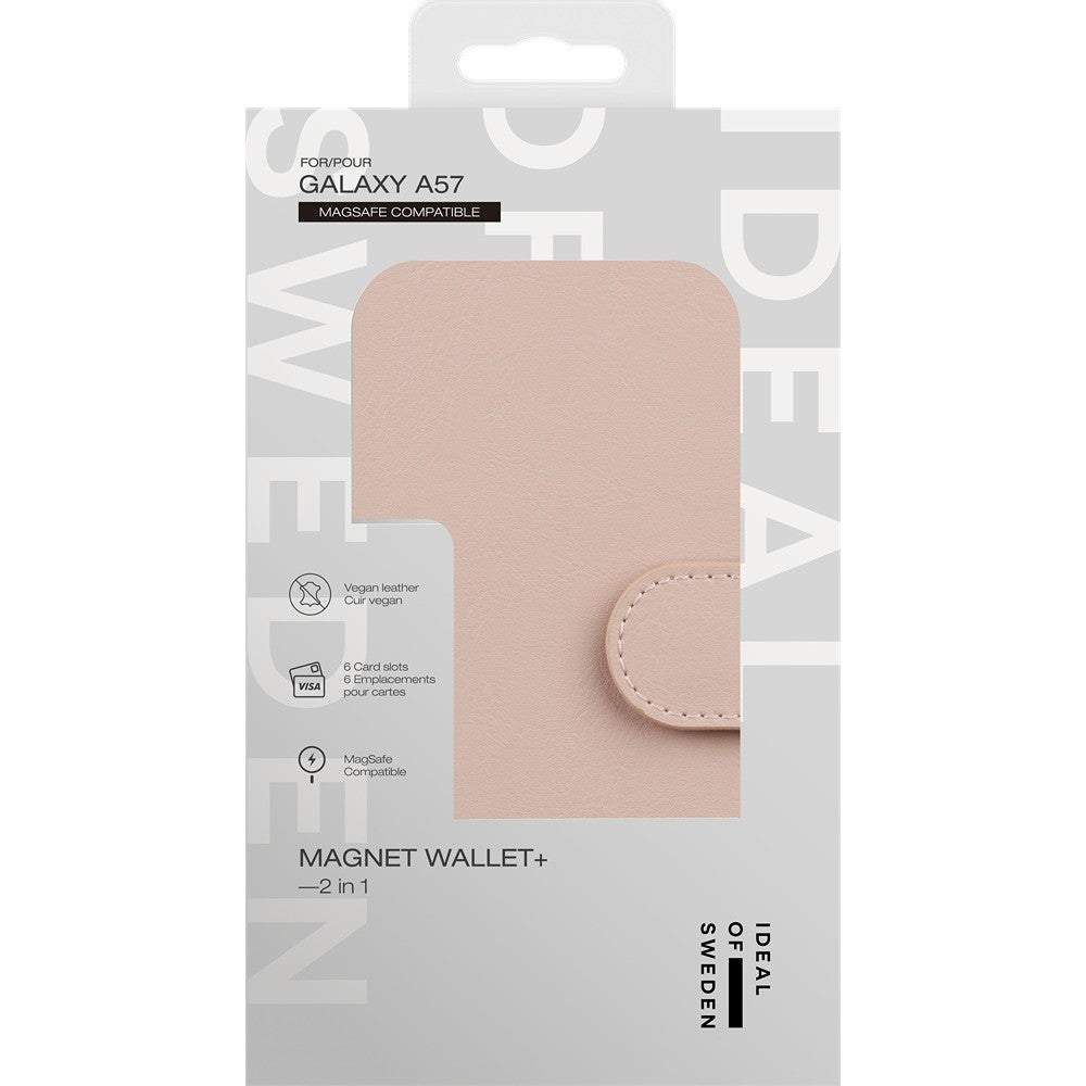 Ideal of Sweden Samsung Galaxy A57 Kotelo Magnet Wallet+ MagSafe Vaaleanpunainen
