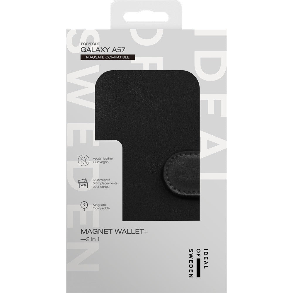 Ideal of Sweden Samsung Galaxy A57 Kotelo Magnet Wallet+ MagSafe Musta