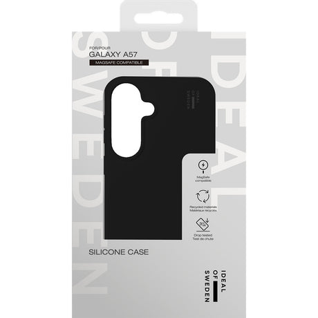 Ideal of Sweden Samsung Galaxy A57 Kuori Silicone Case MagSafe Musta