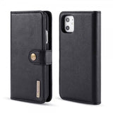 Dg.Ming iPhone 11 Lompakkokotelo Irrotettava Kuori Korttipaikat Musta