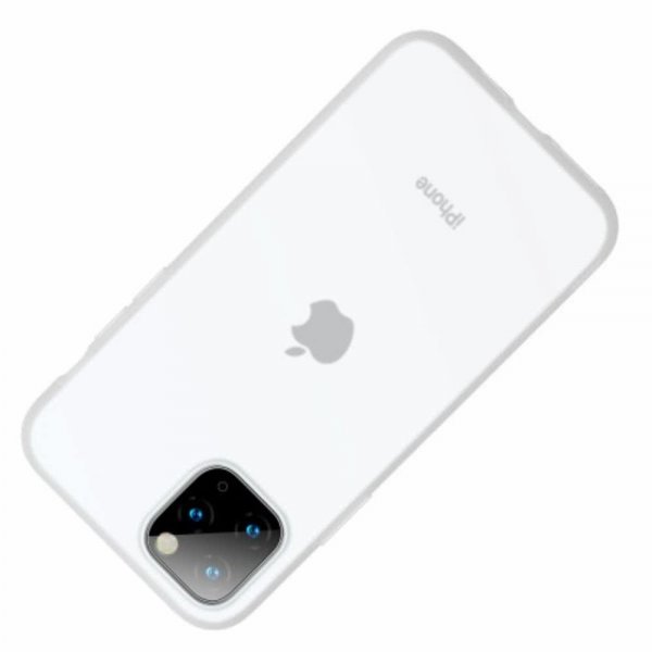 Baseus iPhone 11 Pro Max -kuori, Jelly Liquid Silica Gel, valkoinen