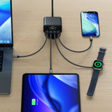 Satechi ChargeView 140W -pöytälaturi, avaruusmusta