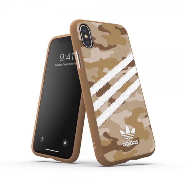 Adidas iPhone X/Xs -kuori TAI 3-Stripes Snap Case Camo FW19 Raw Gold