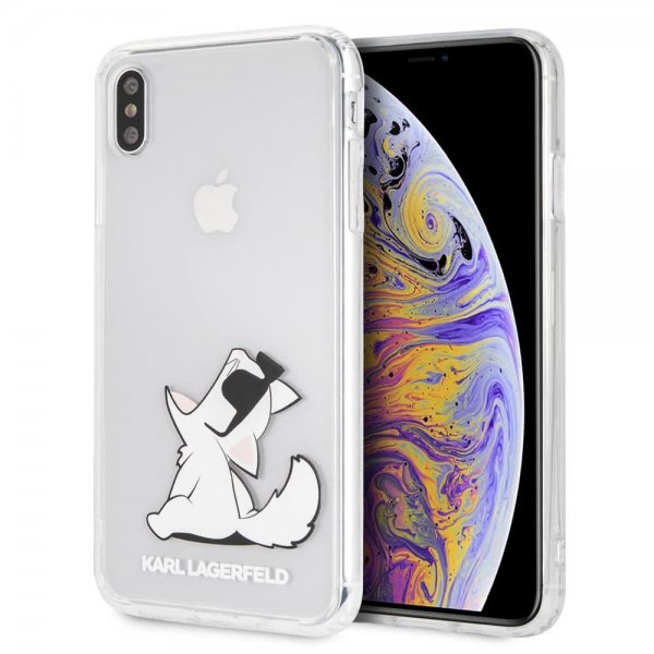 Karl Lagerfeld iPhone Xs Max -suojakuori Fun Choupette Transparent