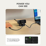 Satechi ChargeView 140W -pöytälaturi, avaruusmusta
