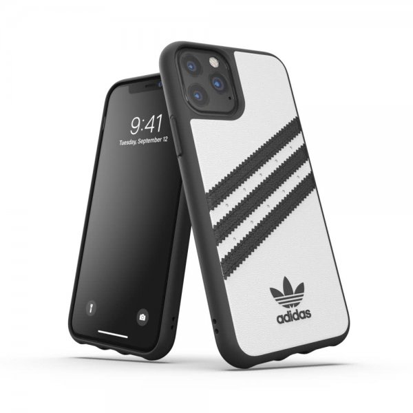 Adidas iPhone 11 Pro Kuori OR 3 Stripes Snap Case PU FW19 Valkoinen Musta