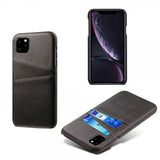 iPhone 11 -suojakuori, jossa kaksi korttipaikkaa, musta