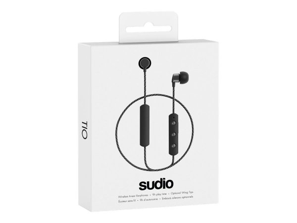 Sudio Tio Langattomat In-Ear-kuulokkeet Punottu johto Musta