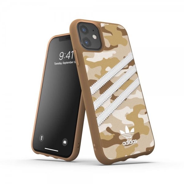 Adidas iPhone 11 -suojakuori tai Moulded Case Camo FW19 Raw Gold