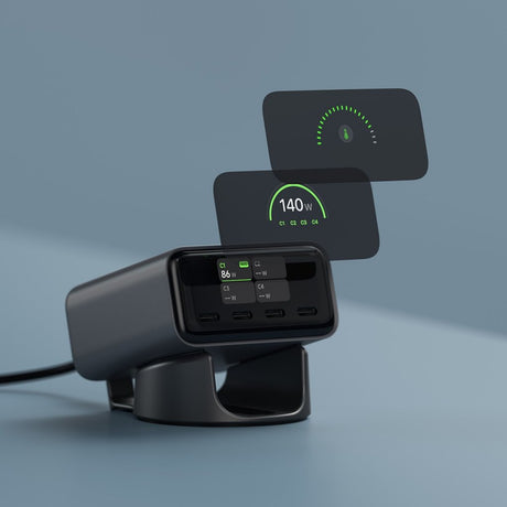 Satechi ChargeView 140W -pöytälaturi, avaruusmusta