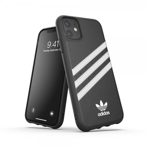 Adidas iPhone 11 -suojakuori OR Moulded Case PU FW19 Musta Valkoinen