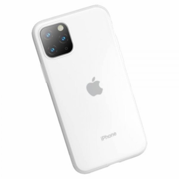 Baseus iPhone 11 Pro Max -kuori, Jelly Liquid Silica Gel, valkoinen