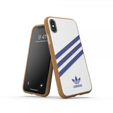 Adidas iPhone X/Xs -kuori TAI muotoonvalettu PU SS19 Valkoinen Sininen