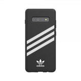 Adidas Samsung Galaxy S10 Plus -suojakuori TAI 3-Stripes Snap Case SS19, musta/valkoinen