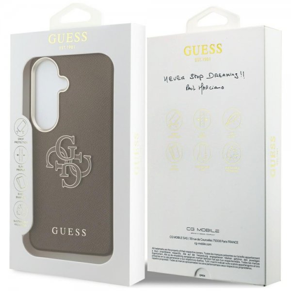 Arvaa Samsung Galaxy S26 Kuori 4G Logo Grained Ruskea