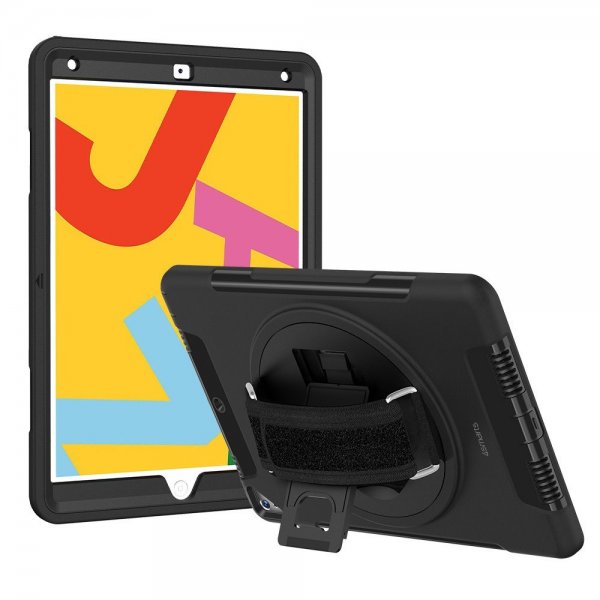 4smarts iPad 10.2 (gen 7/8/9) Kuori Rugged Kotelo Grip Musta