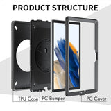 4smarts iPad 10.2 (gen 7/8/9) Kuori Rugged Kotelo Grip Musta