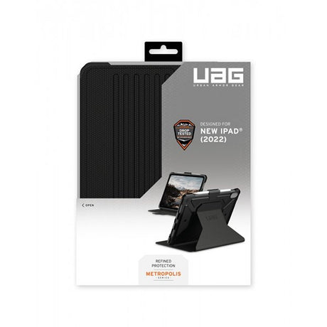 Urban Armor Gear (UAG) iPad 10.9 (10. sukupolvi)/iPad 11 (A16) Metropolis-suojakotelo, musta