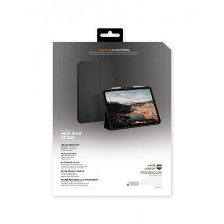 Urban Armor Gear (UAG) iPad 10.9 (gen 10)/iPad 11 (A16) Kotelo Plyo Folio Musta/Ice