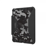 Urban Armor Gear (UAG) iPad 10.9 (10. sukupolvi)/iPad 11 (A16) Plyo Folio Midnight Camo -suojakotelo