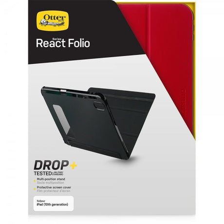 Otterbox iPad 10.9 (10. sukupolvi)/iPad 11 (A16) React Folio -suojakotelo, punainen
