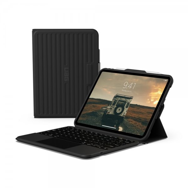 Urban Armor Gear (UAG) iPad 10.9 (10. sukupolvi)/iPad 11 (A16) kotelo Rugged Bluetooth-näppäimistö ja ohjauslevy Nordic, musta