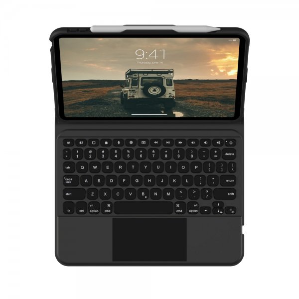 Urban Armor Gear (UAG) iPad 10.9 (10. sukupolvi)/iPad 11 (A16) kotelo Rugged Bluetooth-näppäimistö ja ohjauslevy Nordic, musta