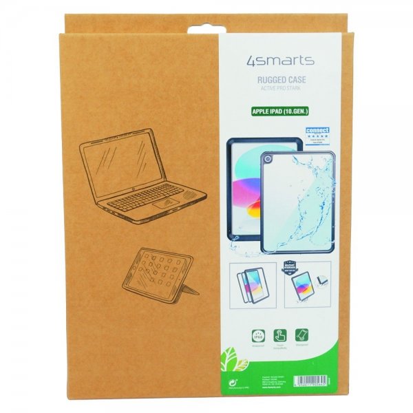 4smarts iPad 10.9 (gen 10)/iPad 11 (A16) Kuori Active Pro Rugged Kotelo Stark Musta