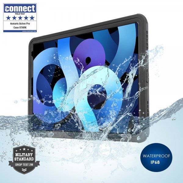 4smarts iPad 10.9 (gen 10)/iPad 11 (A16) Kuori Active Pro Rugged Kotelo Stark Musta