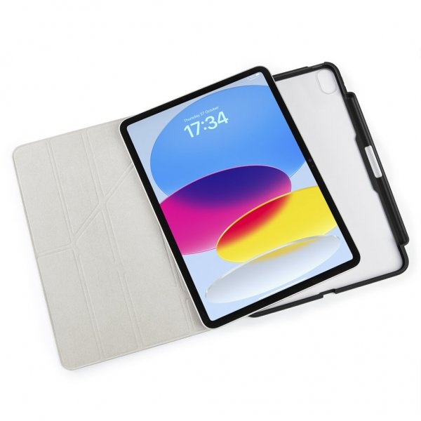 Pipetto iPad 10.9 (10. sukupolvi)/iPad 11 (A16) kotelo Origami No3 Pencil Case Musta