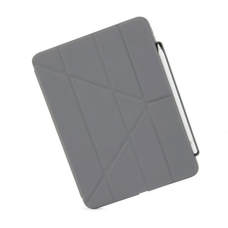 Pipetto iPad 10.9 (10. sukupolvi)/iPad 11 (A16) kotelo Origami No3 Pencil Case Tummanharmaa