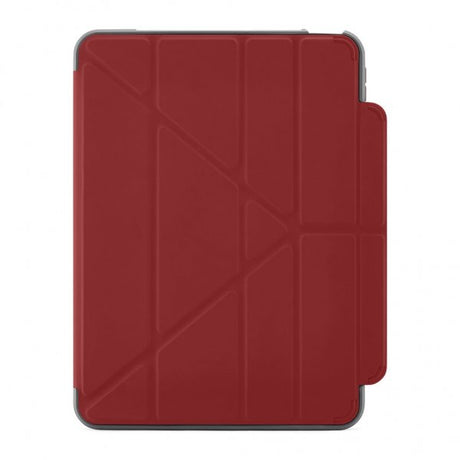 Pipetto iPad 10.9 (10. sukupolvi)/iPad 11 (A16) kotelo Origami No2 Pencil Shield Tummanpunainen